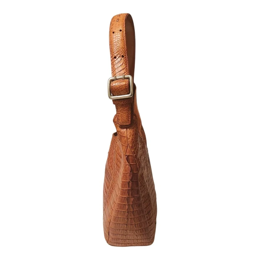 Nina Raye Genuine Crocodile Skin Leather Hobo Bag Shoulder‎ Bag